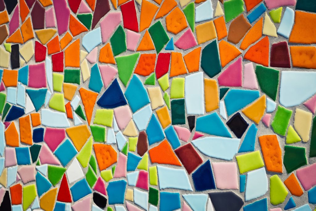 Mosaïque multicolore